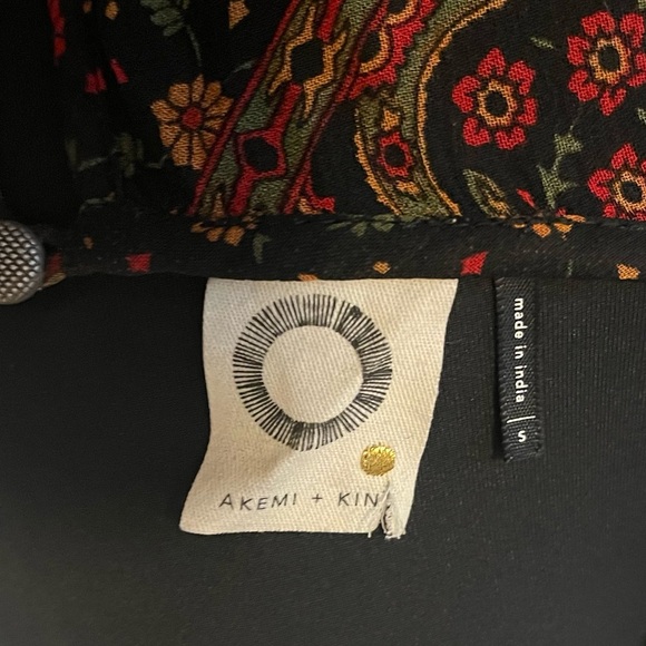 Anthropologie Beaded Bohemian Black and Multicolor Long Sleeve Dress - Picture 12 of 13